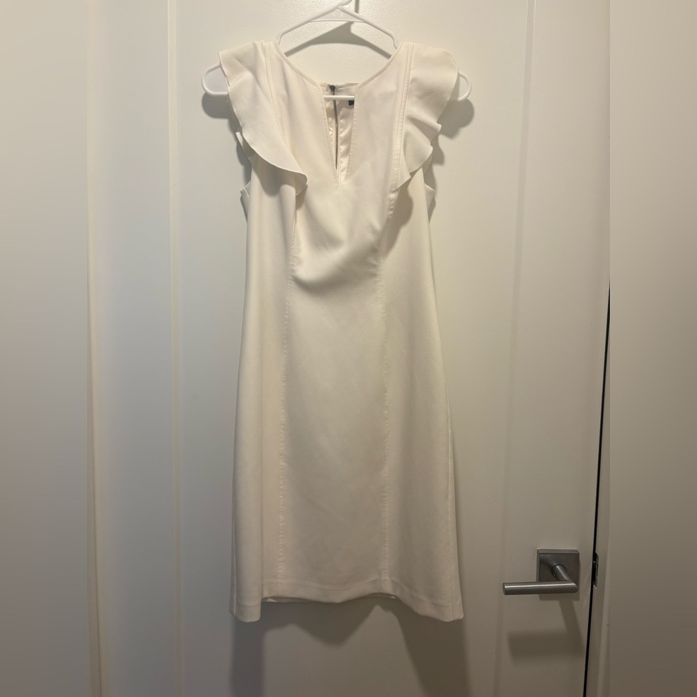 White House Black Market Ruffle Mini Dress